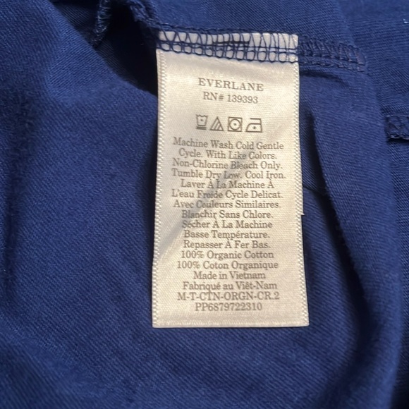 Everlane Men’s Essential 100% organic cotton crew neck tee midnight blue Size XS - Picture 6 of 7